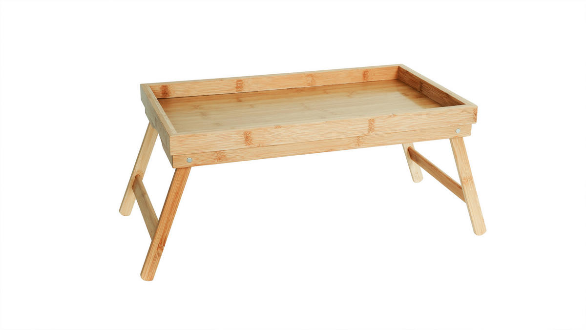 POCOline Haushaltshelfer natur Bambus B/H/L: ca. 24x30x50 cm Betttablett - natur (50,00/24,00/30,00cm) - POCOline
