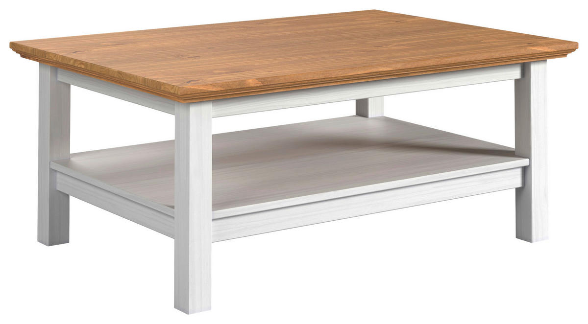 Couchtisch Breda B/H/T: ca. 107x45x76 cm Breda - weiß/honig (107,00/45,00/76,00cm)