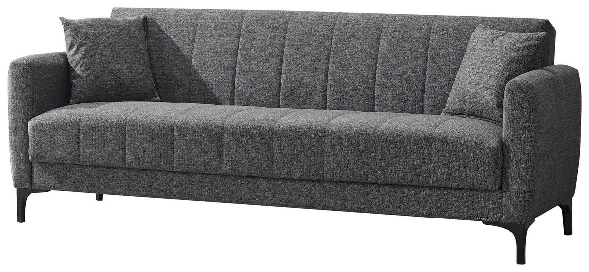 Schlafsofa Rovigo anthrazit schwarz B/H/T: ca. 214x84x83 cm Rovigo - schwarz/anthrazit (214,00/84,00/83,00cm)