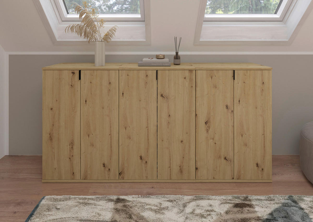 Garderobe PROJEKT Eiche Artisan Nachbildung B/H/T: ca. 183x99x34 cm PROJEKT - Eiche (183,00/99,00/34,00cm) - xonox.home