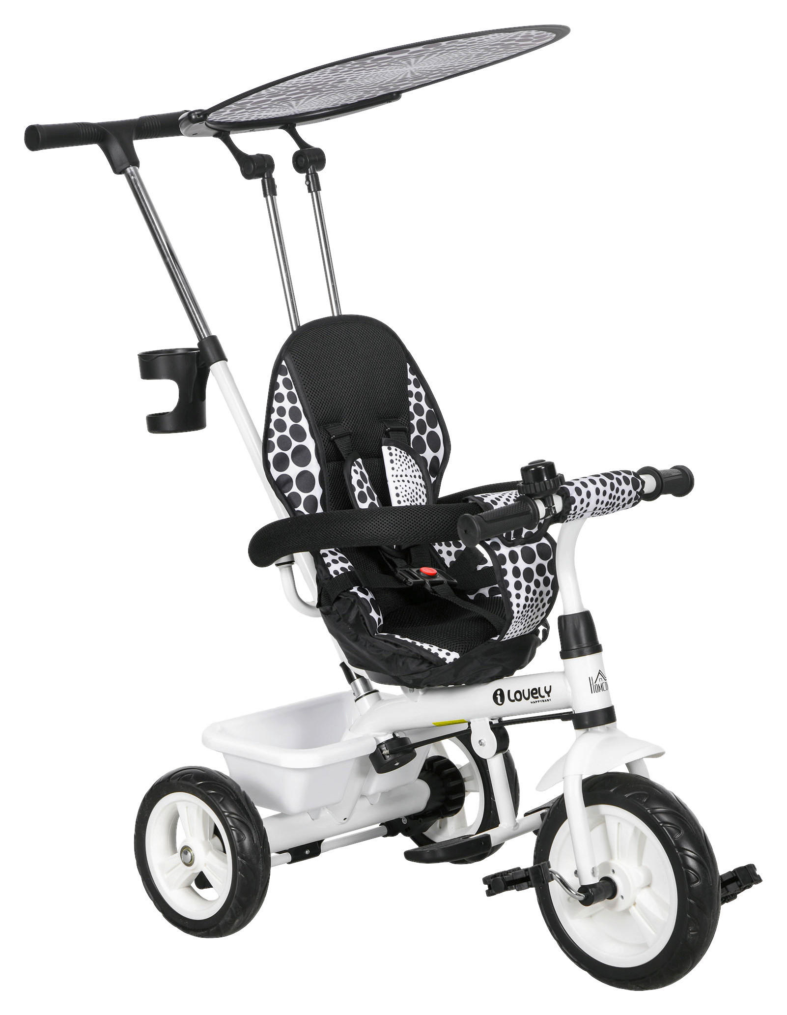 HOMCOM Kinder-Dreirad weiß B/H/L: ca. 47x98x105 cm Kinder-Dreirad - weiß (105,00/47,00/98,00cm) - HOMCOM