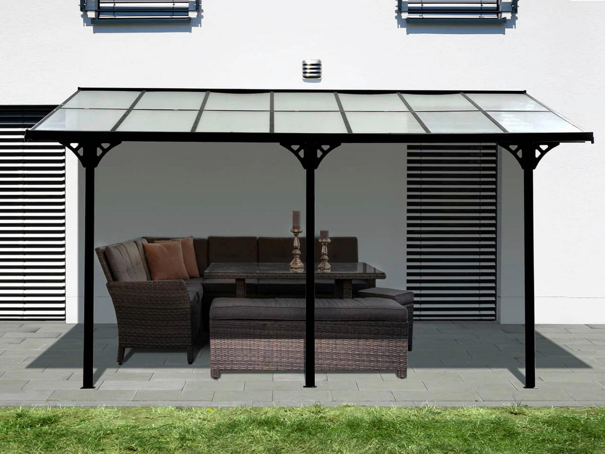 Westmann Terrassenüberdachung Bruce grau Aluminium B/H/T: ca. 434x269x300 cm Bruce - grau (434,00/269,00/300,00cm) - Westmann