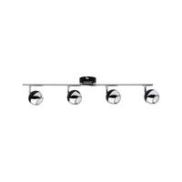 SPOT Light Spotbalken 2502404 schwarz Chrom Metall B/H/T: ca. 69x16x8 cm GU10 4 Brennstellen Bianca - schwarz/Chrom (69,00/16,00/8,00cm) - SPOT Light