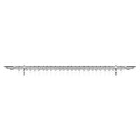 LICHTBLICK Gardinenstange Lipstick Chrom Metall D: ca. 2 cm ausziehbar von ca. 130 bis 240 cm 1.0 Läufe Lipstick - Chrom (2,00cm) - LICHTBLICK