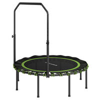 SPORTNOW Fitness Trampolin grün B/H/L: ca. 114x129x114 cm Fitness_Trampolin - schwarz/grün (114,00/114,00/129,00cm) - SPORTNOW