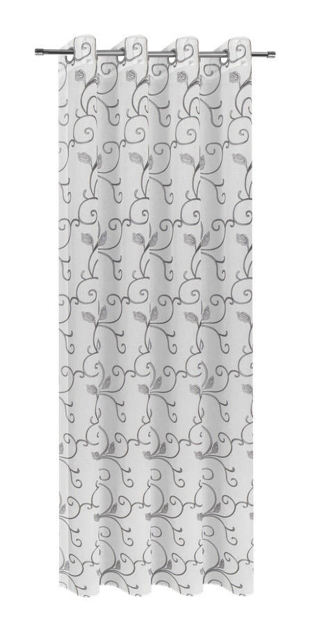 Thumbnail - Happy Home Ösenvorhang Ranke weiß B/L: ca. 140x245 cm