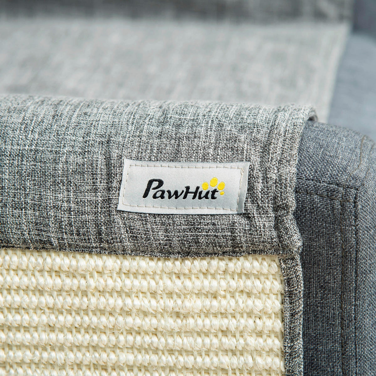 PawHut Tier-Zubehör grau Sisal B/H/L: ca. 45x130x0,3 cm Kratzebrett - grau (0,30/45,00/130,00cm) - PawHut