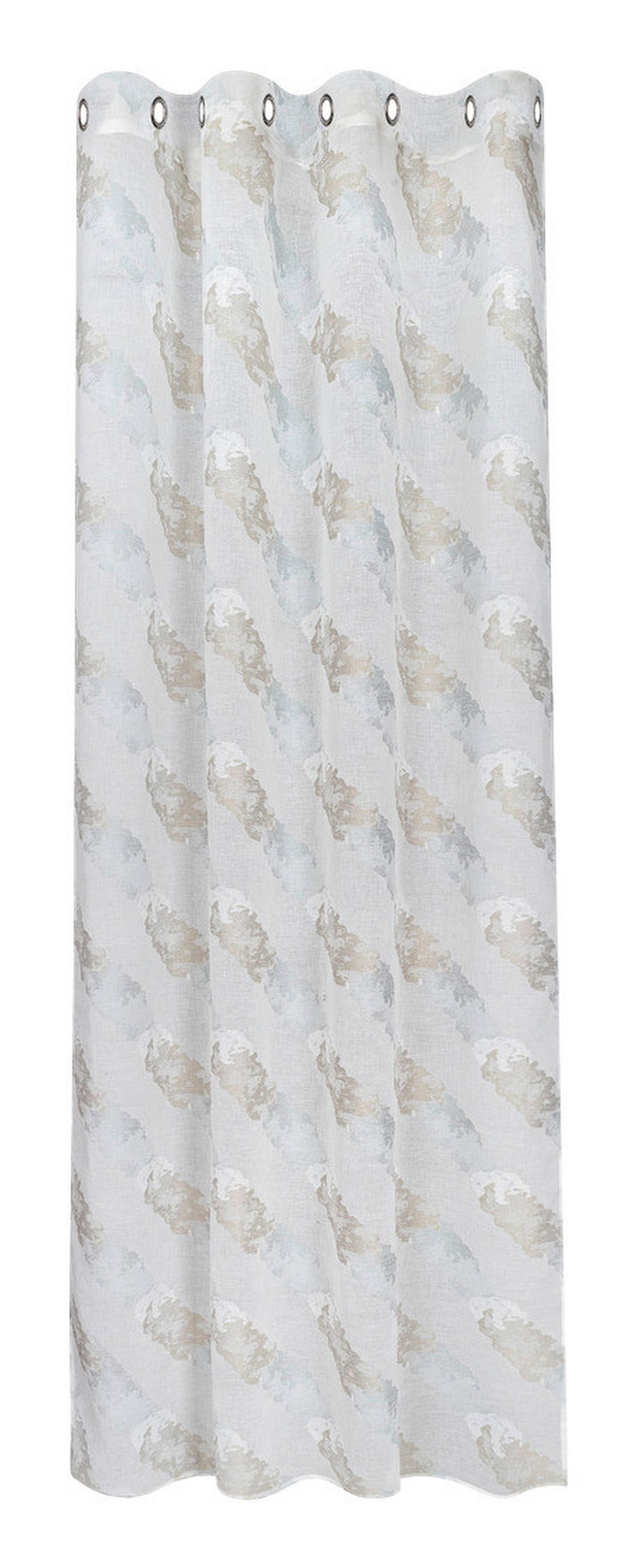 Happy Home Ösenvorhang Sylt taupe B/L: ca. 145x245 cm Sylt - bleu/taupe (145,00/245,00cm) - Happy Home