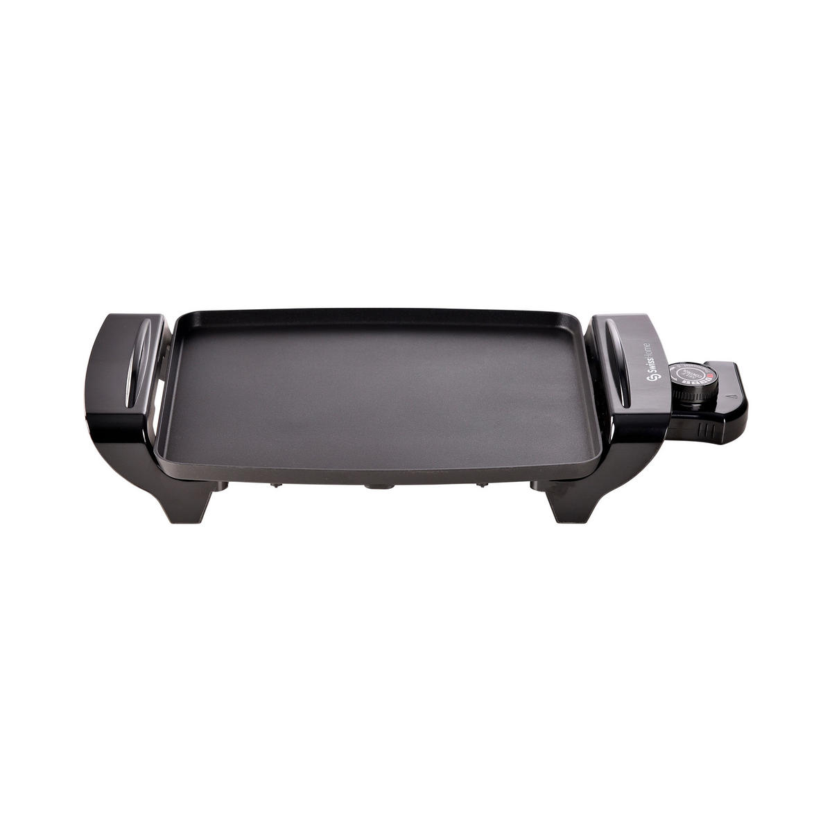 SWISS HOME Grillplatte schwarz Aluminium B/H/L: ca. 10,2x22,8x38,6 cm PETIT - schwarz (38,60/10,20/22,80cm) - SWISS HOME