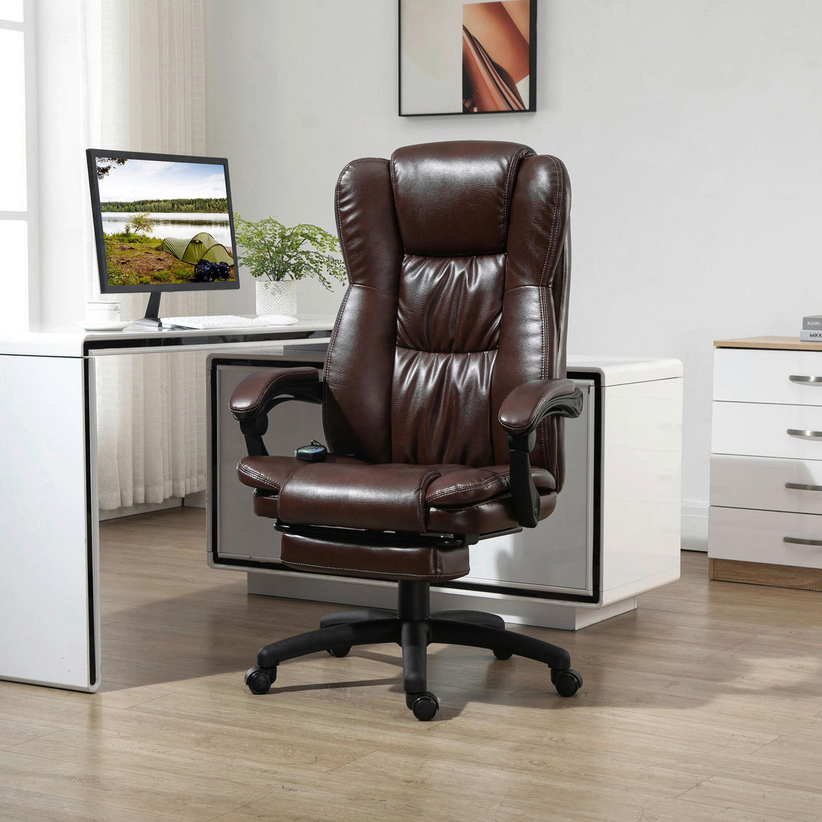 Drehstuhl 921-539V90BN braun 921-539V90BN - braun (68,50/113,00/68,50cm) - Vinsetto