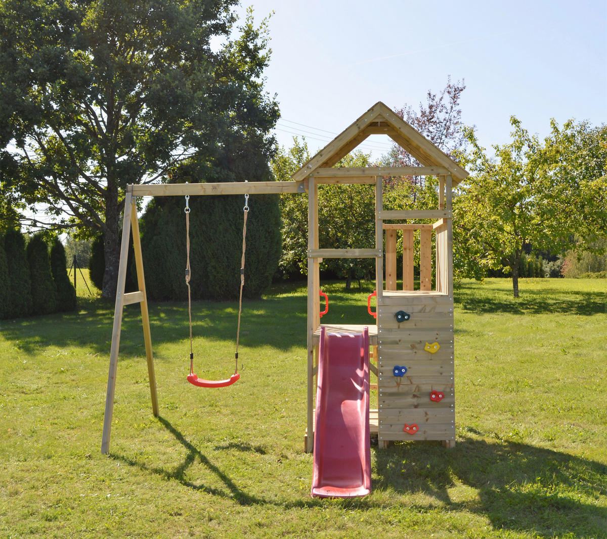 Wendi Toys Stelzenspielhaus Gorilla natur B/H/L: ca. 270x270x290 cm Gorilla - natur (290,00/270,00/270,00cm) - Wendi Toys