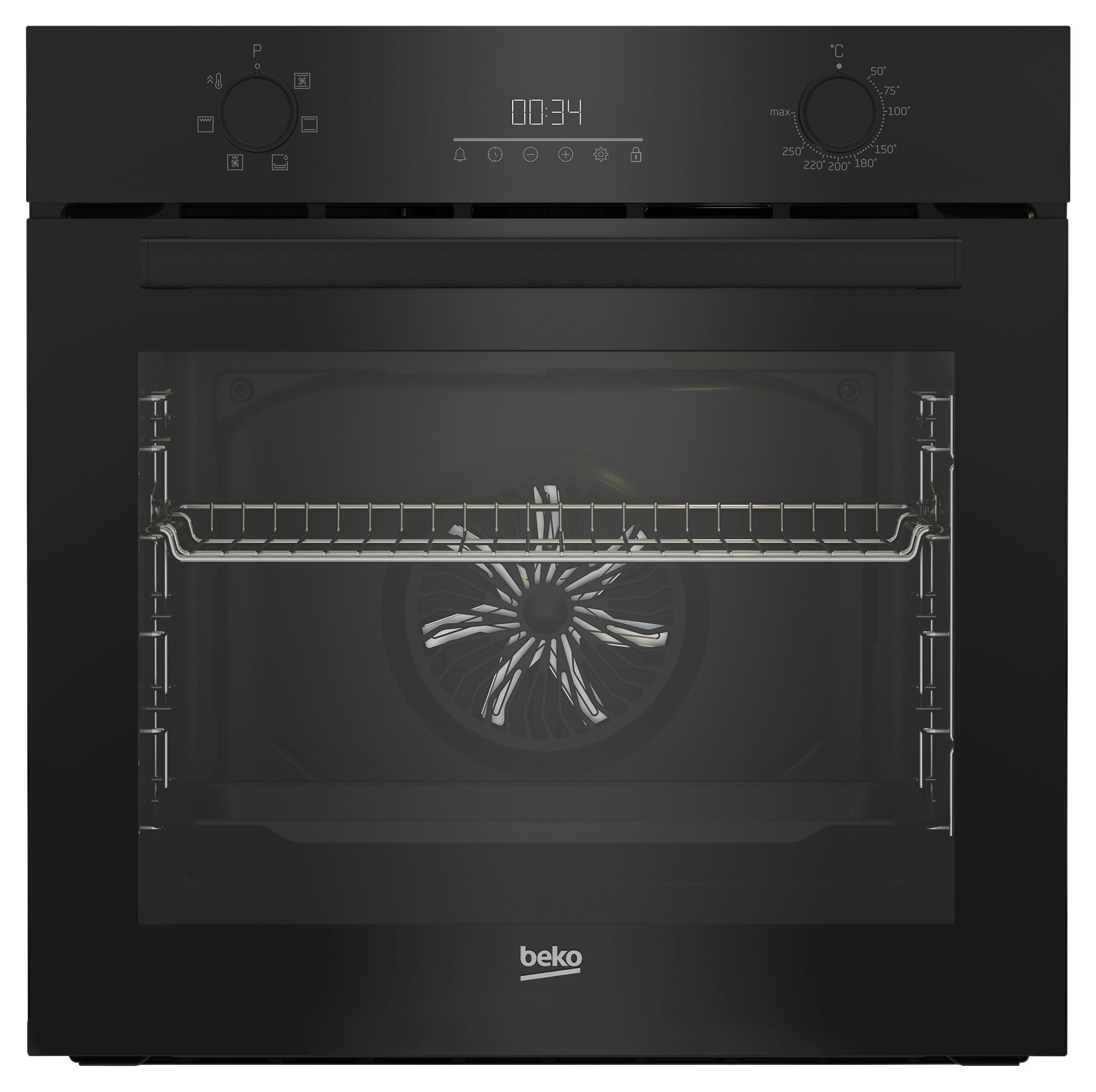 beko Einbaubackofen BBIE17300B schwarz B/H/T: ca. 59,4x59,5x56,7 cm BBIE17300B - schwarz (59,40/59,50/56,70cm) - Beko