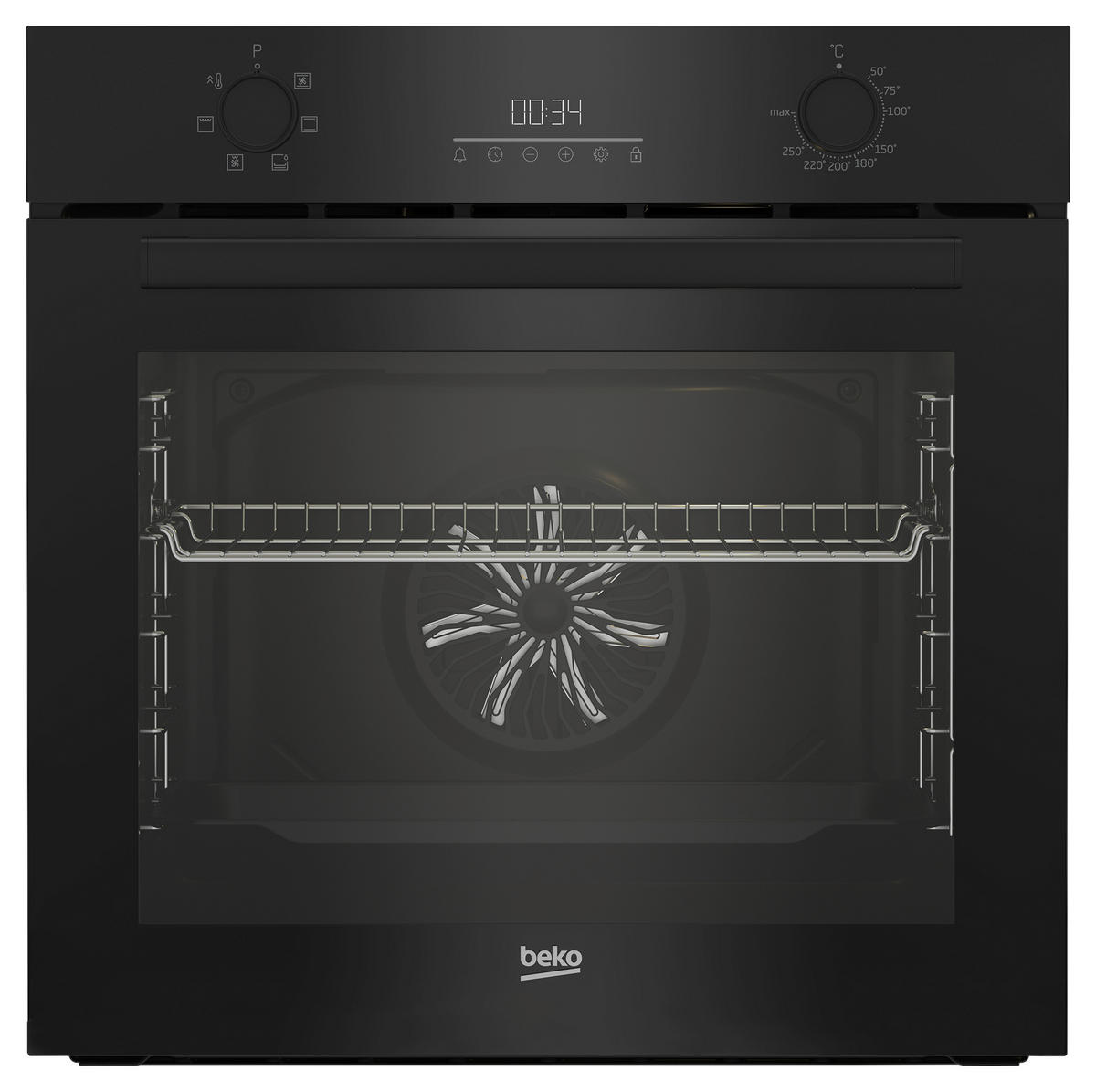 beko Einbaubackofen BBIE17300B schwarz B/H/T: ca. 59,4x59,5x56,7 cm BBIE17300B - schwarz (59,40/59,50/56,70cm) - Beko