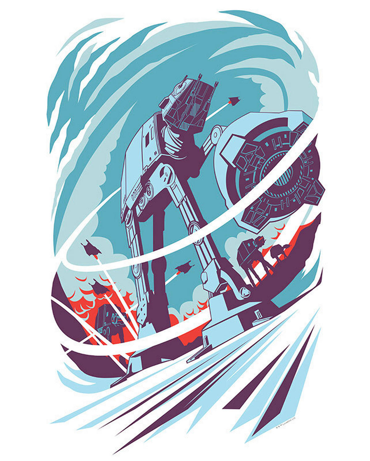 Komar Poster Star Wars Classic Vector Hoth Star Wars B/L: ca. 40x50 cm Star Wars Classic Vector Hoth - (40,00/50,00cm) - Komar