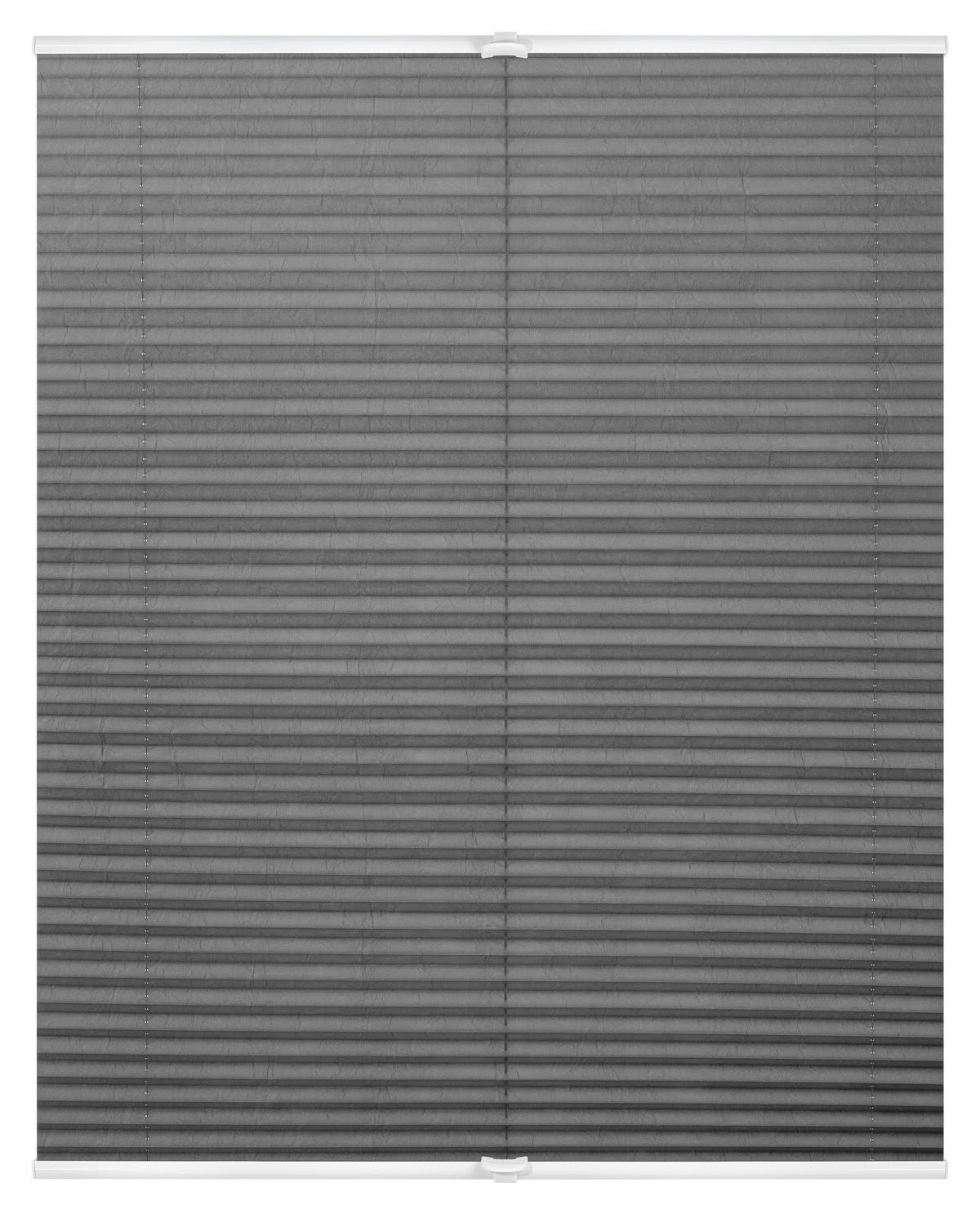 LICHTBLICK Spannplissee hellgrau B/L: ca. 80x130 cm Plissee_Klemmfix - hellgrau (80,00/130,00cm) - LICHTBLICK