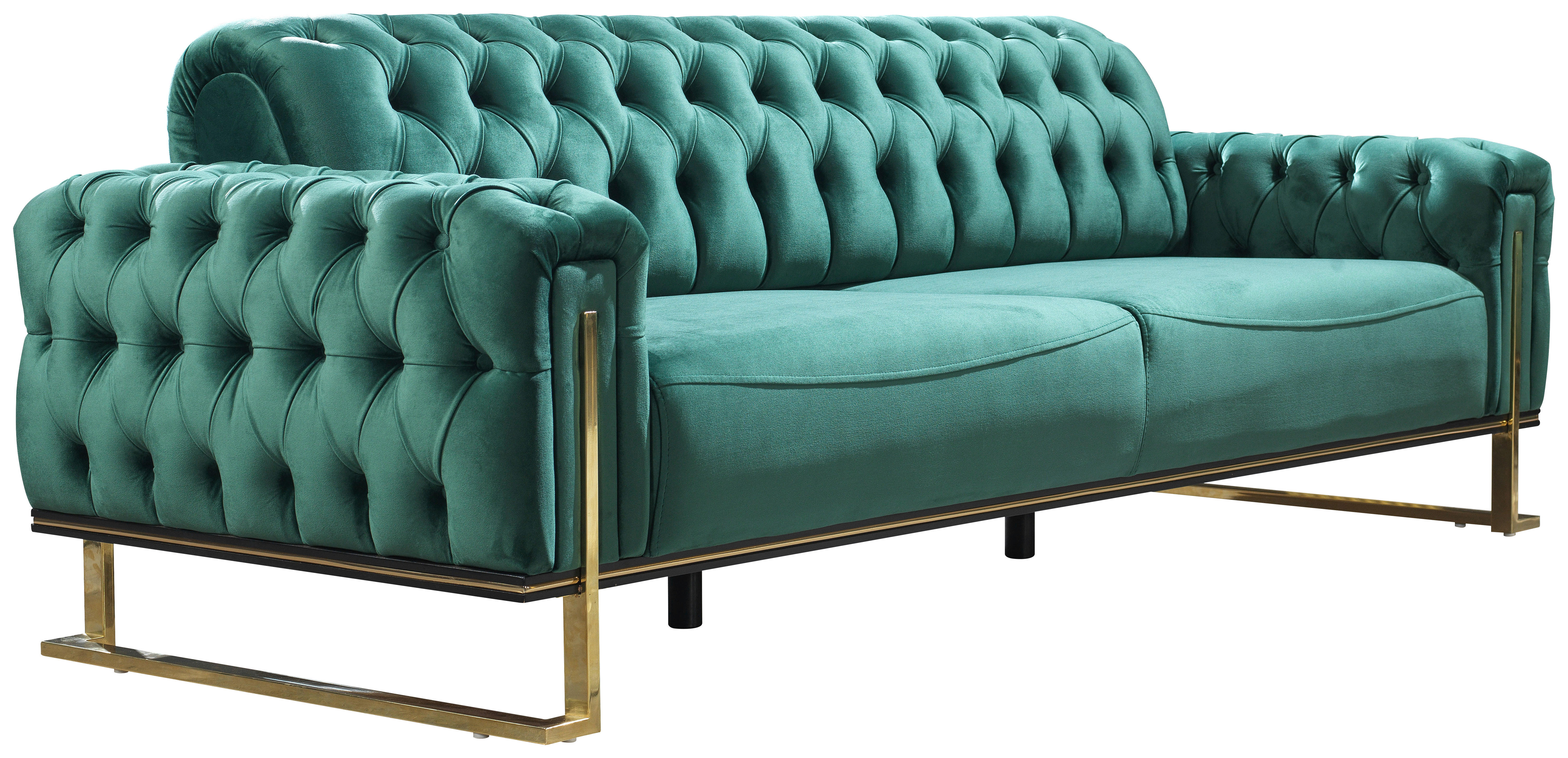 Sofa Tokio grün Microfaser Tokio - gold/grün