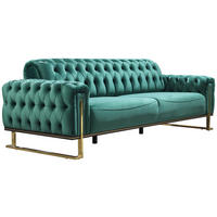 Sofa 3-2-1 Tokio grün Microfaser Tokio - gold/grün