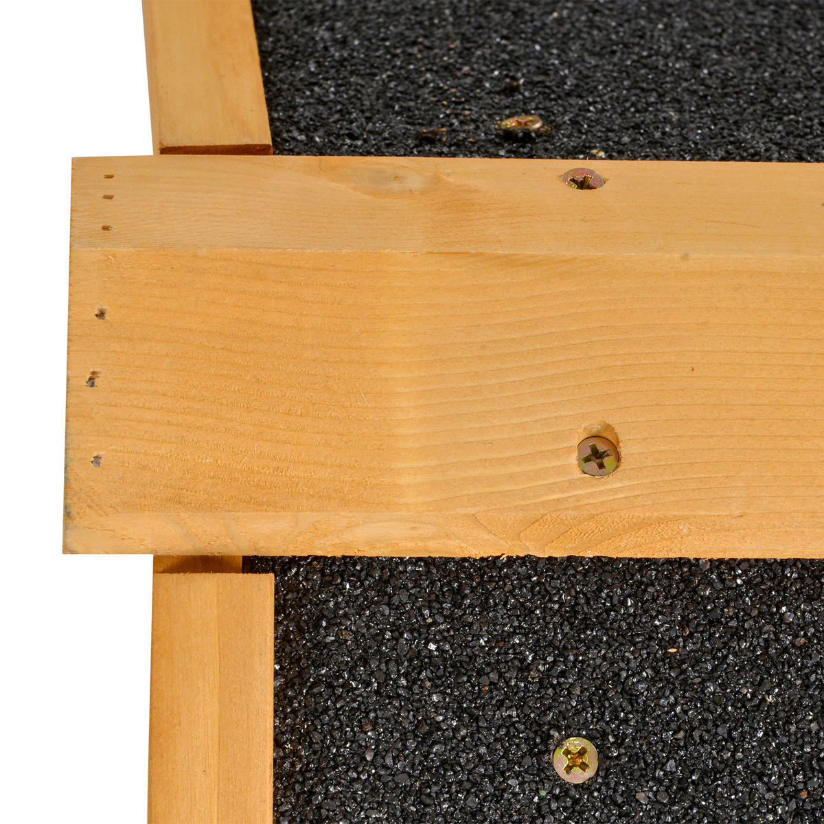 PawHut Stall dunkelgrau Holz B/H/L: ca. 63x122x92 cm Kaninchenstall - gelb/dunkelgrau (92,00/63,00/122,00cm) - PawHut