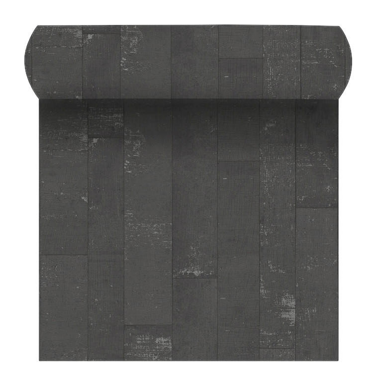 Erfurt Vliestapete Holzoptik schwarz B/L: ca. 53x1005 cm