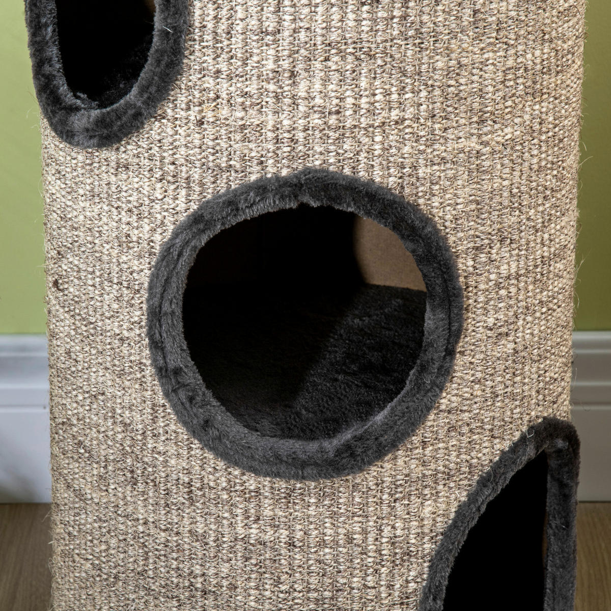 PawHut Tier-Zubehör grau Polypropylen B/H/L: ca. 38x38x70 cm Kratztonne - grau (70,00/38,00/38,00cm) - PawHut