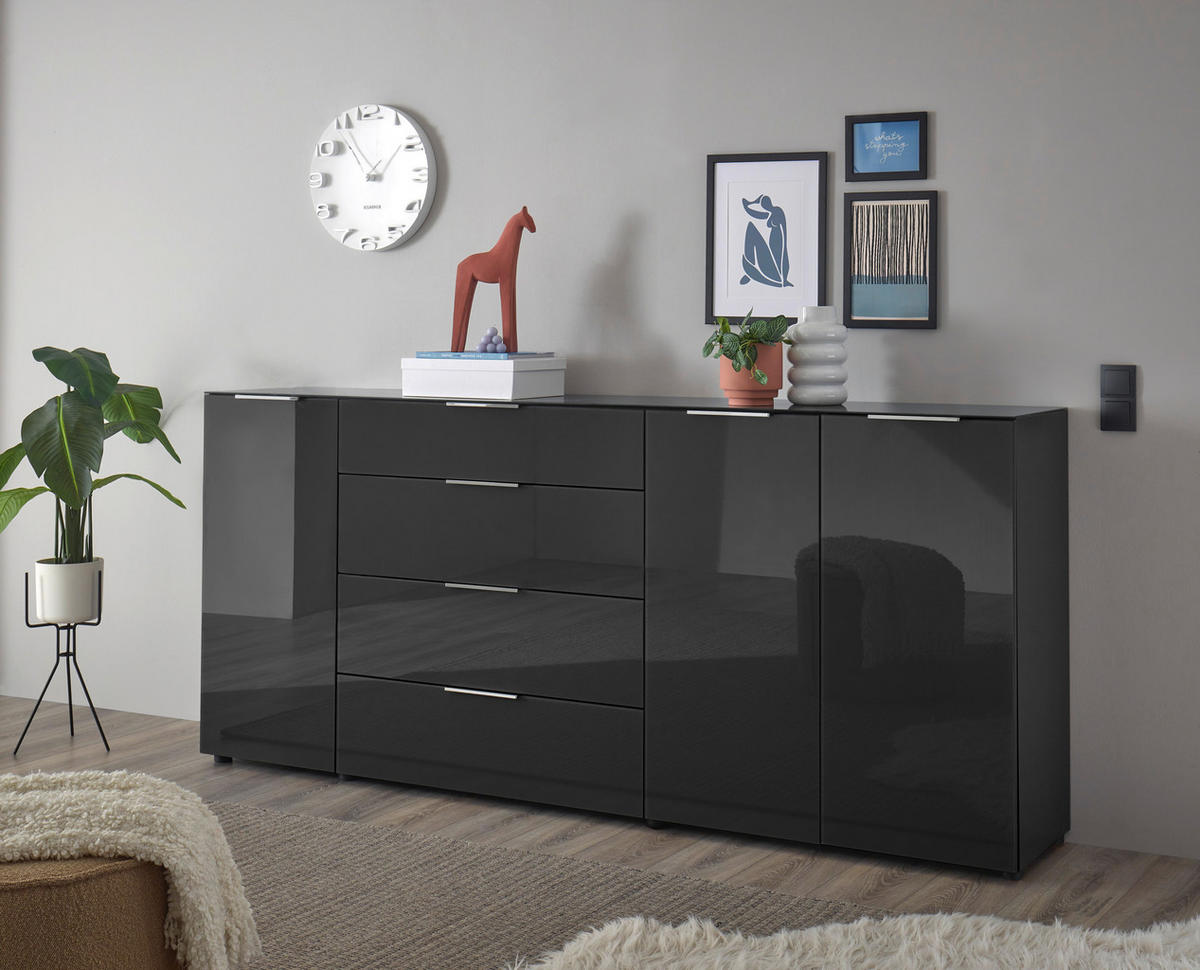 Kommode Santorin anthrazit B/H/T: ca. 226x99x40 cm Santorin - anthrazit (226,00/99,00/40,00cm)