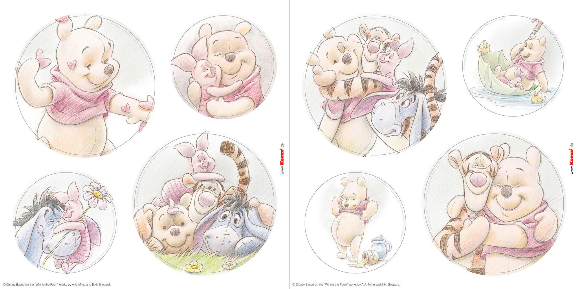 Komar Fenstersticker Winnie the Pooh Wonderful  Winnie the Pooh Wonderful B/L: ca. 30x30 cm Winnie the Pooh Wonderful - (30,00/30,00cm) - Komar