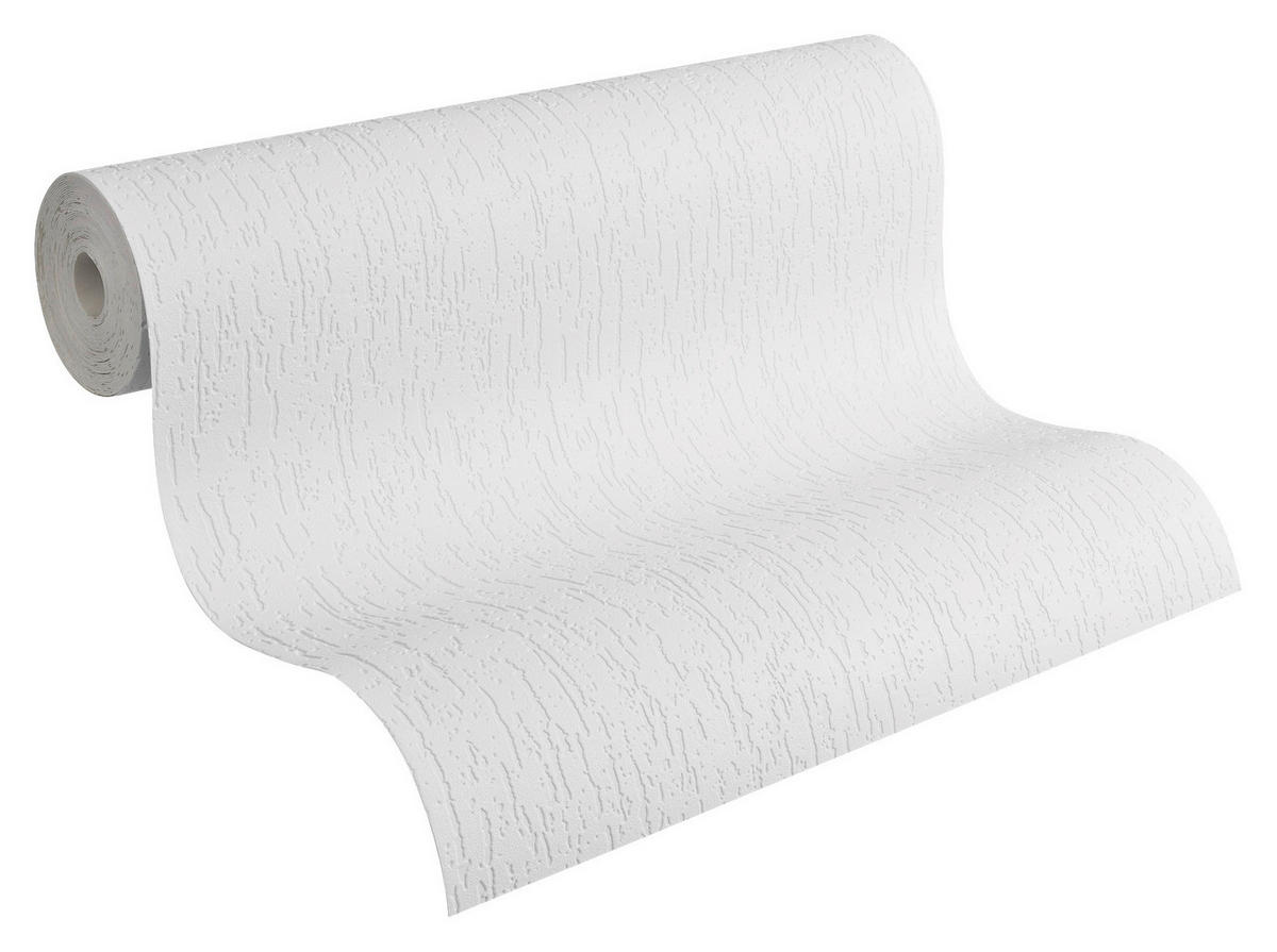 A.S.Creation Papiertapete weiß B/H/D: ca. 53x1005x10,4 cm Papiertapete - weiß (10,40/1005,00cm) - A.S.Creation