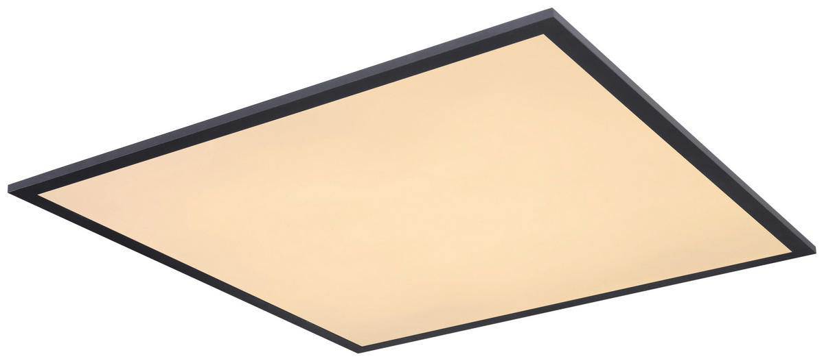 GLOBO Deckenleuchte 416040D2 schwarz Opal Aluminium B/H/L: ca. 45x5x45 cm Suzaku - schwarz/Opal (45,00/45,00/5,00cm) - GLOBO