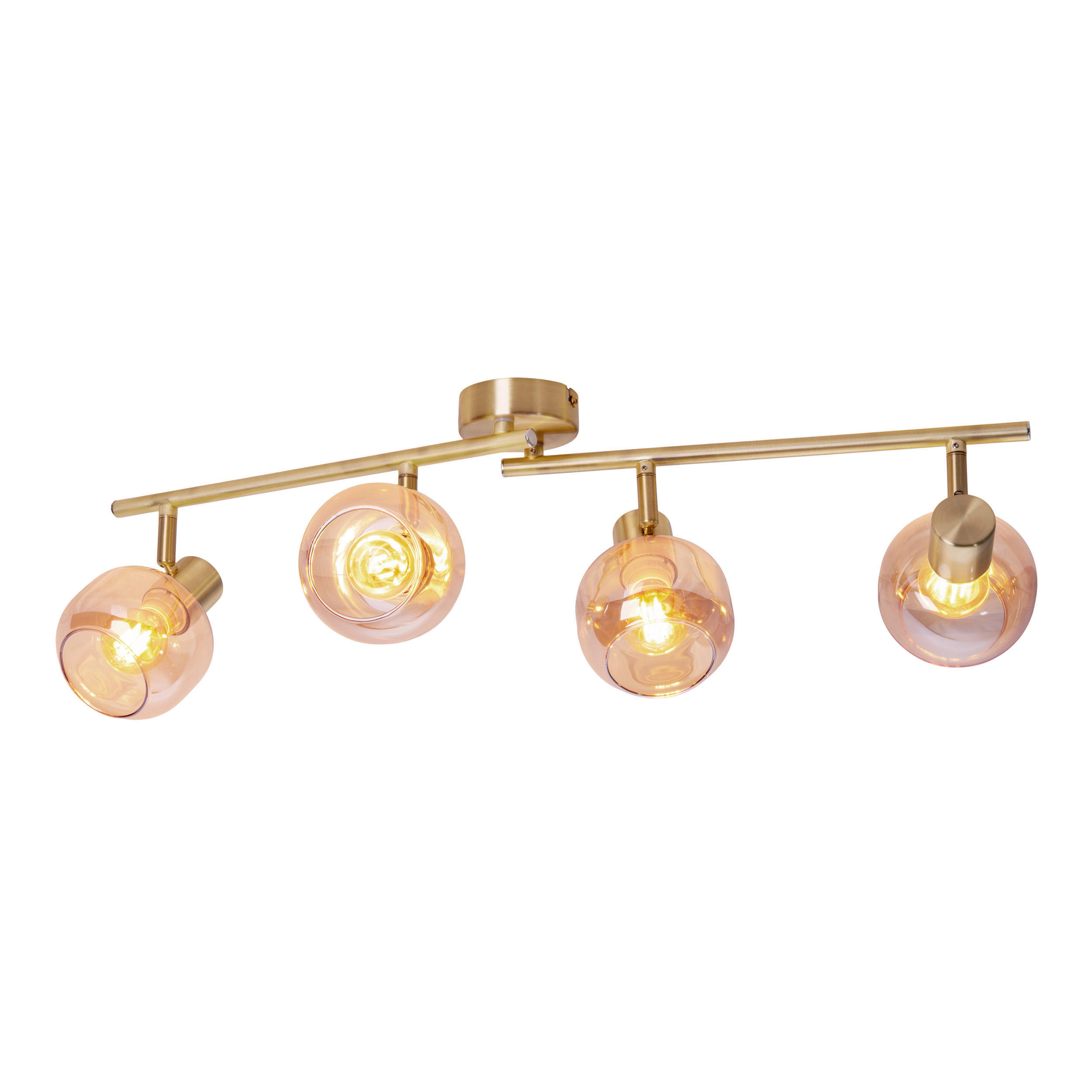 Näve Leuchten Spot gold Glas Metall B/H/T: ca. 80x20x10 cm E14 4 Brennstellen LIBBY - gold (80,00/20,00/10,00cm) - Näve Leuchten