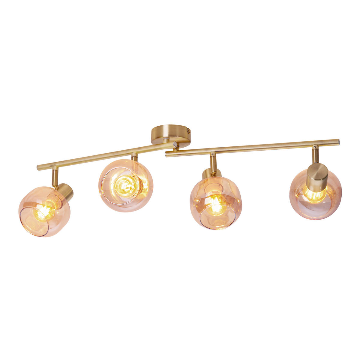 Näve Leuchten Spot gold Glas Metall B/H/T: ca. 80x20x10 cm E14 4 Brennstellen LIBBY - gold (80,00/20,00/10,00cm) - Näve Leuchten