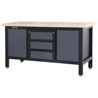 Feistos Werkbank Heros schwarz Metall B/H/L: ca. 169x87x60 cm Heros - schwarz/anthrazit (60,00/169,00/87,00cm) - Feistos