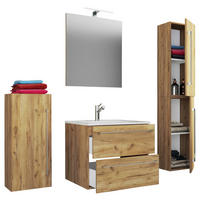 Waschplatz 5tlg-Badinos Eiche Honig Nachbildung B/H/T: ca. 61x52x46 cm 5tlg-Badinos - Eiche (61,00/52,00/46,00cm) - VCM Möbel