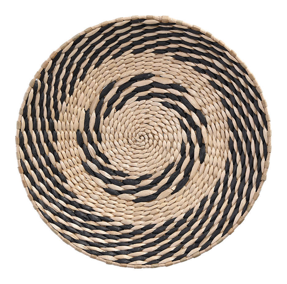 Zeller Deko-Teller natur Papier D: ca. 30 cm Dekoteller - natur/schwarz (30,00cm) - Zeller