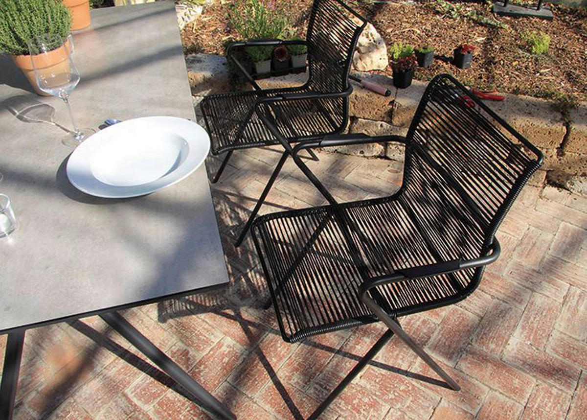 Acamp Gartenstuhl Alpha Rope anthrazit Aluminium B/H/T: ca. 55x83x57 cm Alpha Rope - anthrazit (55,00/83,00/57,00cm) - Acamp