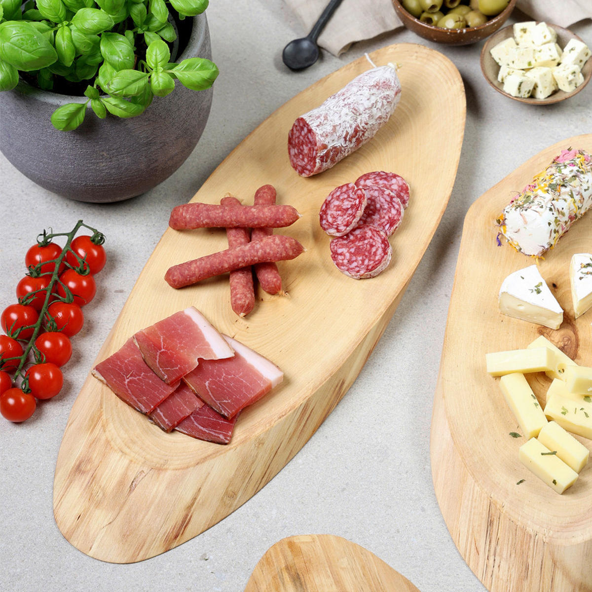 Kesper Servierbrett Servierbrett - natur (25,00/17,00/45,00cm) - Kesper