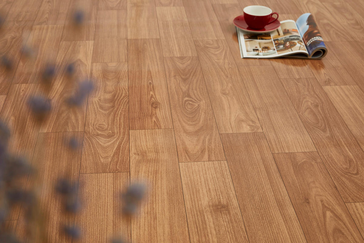 Vinylboden Lugano Stabparkett B/L: ca. 200x350 cm pro Stück Lugano - braun (350,00/200,00/0,07cm)