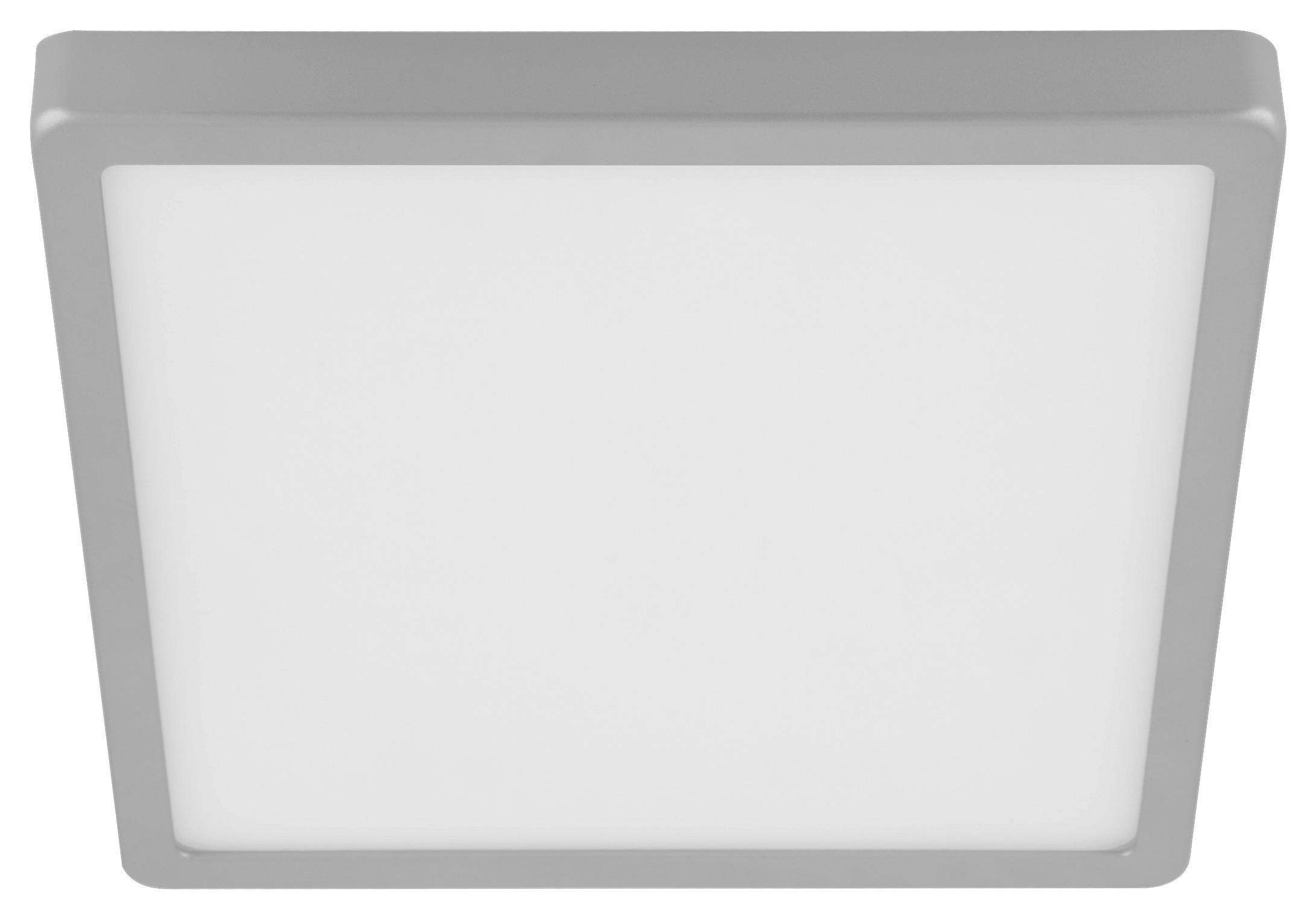 EDI-Light Deckenleuchte 75531 silber weiß Stahl Kunststoff B/H/T: ca. 29x3x29 cm