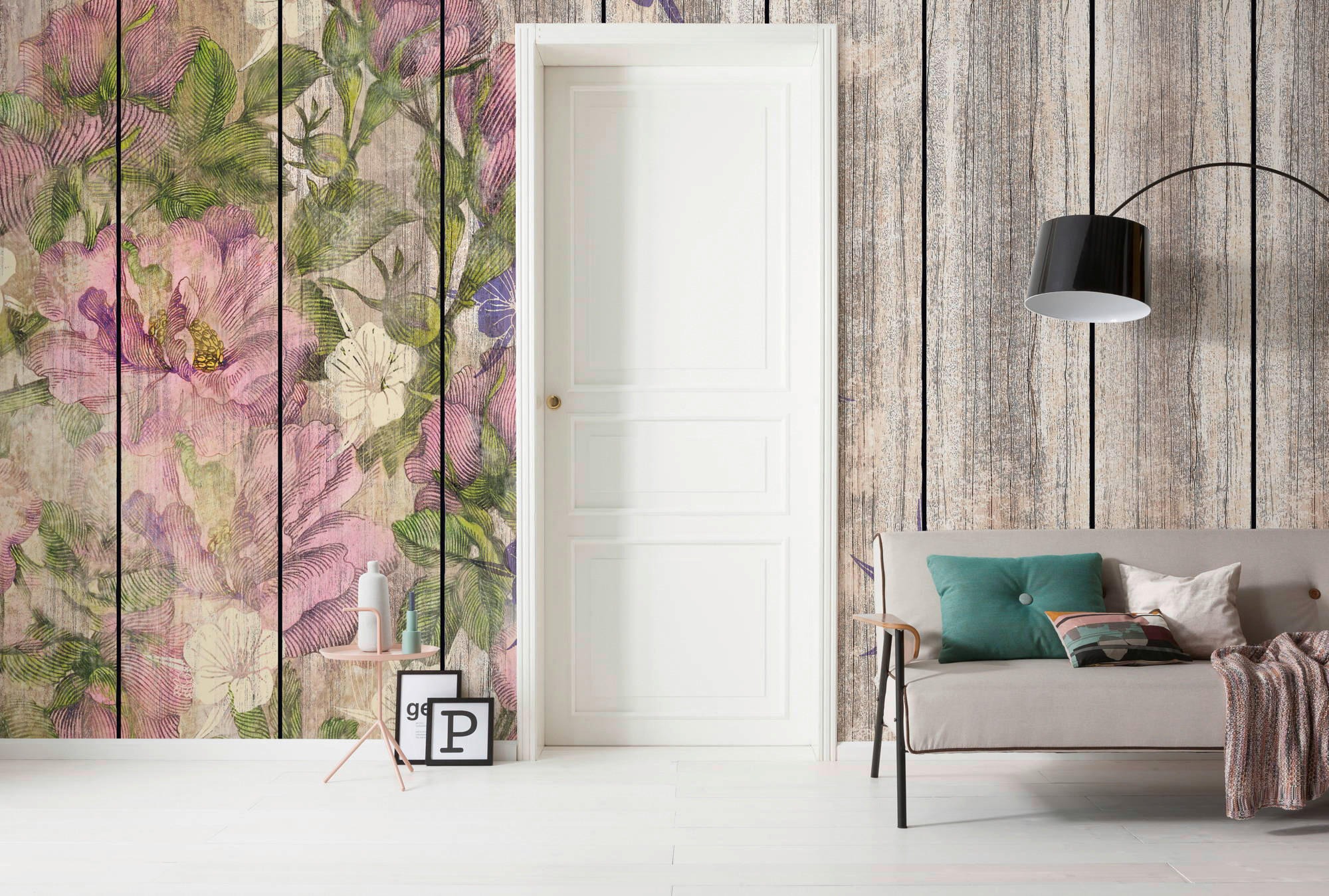 Komar Fototapete Vintage Rose B/L: ca. 500x250 cm Vintage Rose - (500,00/250,00cm) - Komar