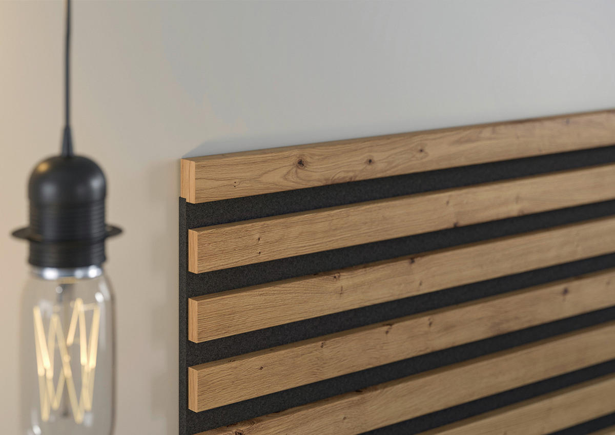 Paneel SILENCE 3er-Set Eiche Artisan Nachbildung anthrazit B/H/T: ca. 40x80x2 cm SILENCE 3er-Set - Eiche/anthrazit (40,00/80,00/2,00cm) - xonox.home