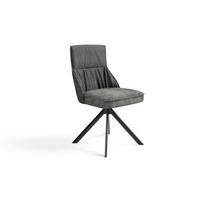 Stuhl CALIFORNIA 2er-Set anthrazit Webstoff B/H/T: ca. 50x89x56 cm CALIFORNIA 2er-Set - schwarz/anthrazit (50,00/89,00/56,00cm) - byLIVING