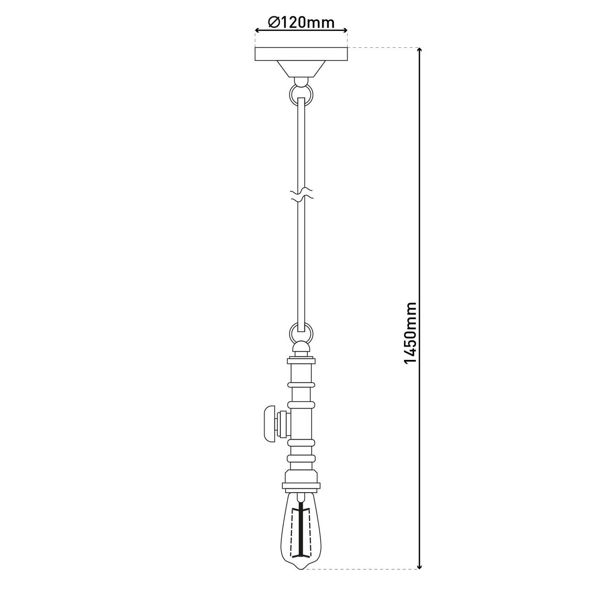 Näve Leuchten Pendelleuchte 114922 schwarz Textil Metall B/H/T: ca. 12x145x12 cm E27 1 Brennstellen Regia - schwarz (12,00/145,00/12,00cm) - Näve Leuchten