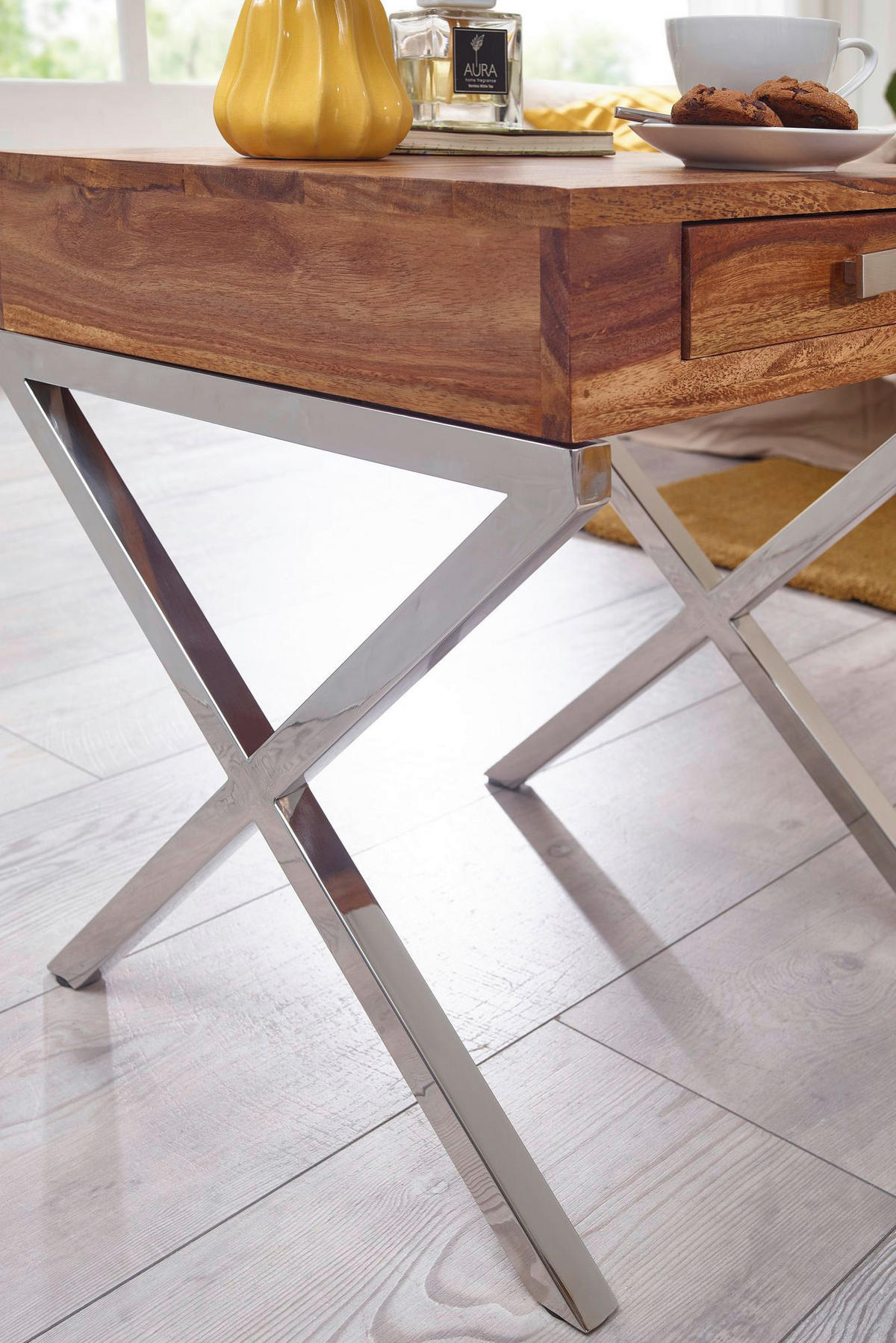 Nachtkonsole braun B/H/T: ca. 45x50x45 cm Nachttisch GUNA - braun (45,00/50,00/45,00cm) - Wohnling