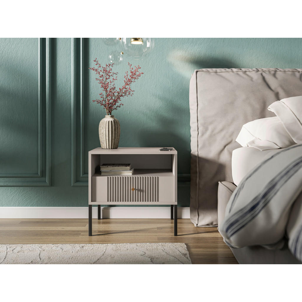 Thumbnail - Nachtkonsole ISEO Kaschmirgrau B/H/T: ca. 54x50,5x39 cm