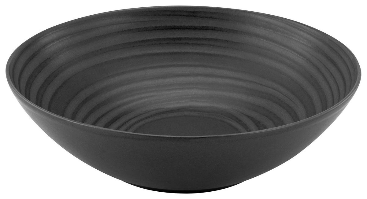 CreaTable Salatschale LAVA STONE dunkelgrau Steinzeug D: ca. 24 cm LAVA STONE - dunkelgrau (24,00cm) - CreaTable