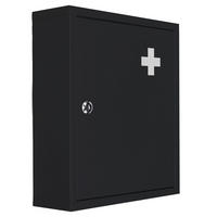 Medizinschrank mattschwarz Stahl B/H/L: ca. 11,2x36,8x32 cm Medizinschrank - mattschwarz (32,00/11,20/36,80cm)