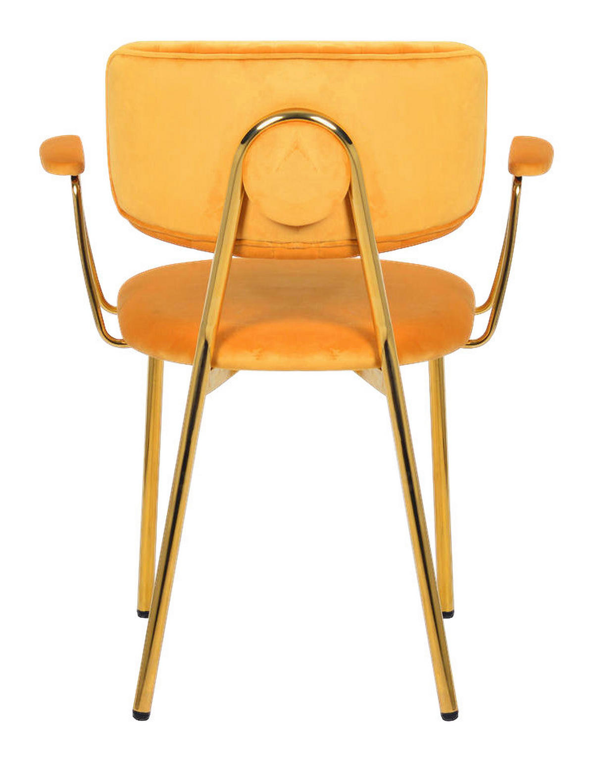 Stuhl Kian 200 2er-Set orange Microfaser B/H/T: ca. 63x80x51 cm Kian 200 2er-Set - gold/orange (63,00/80,00/51,00cm) - 360 Living