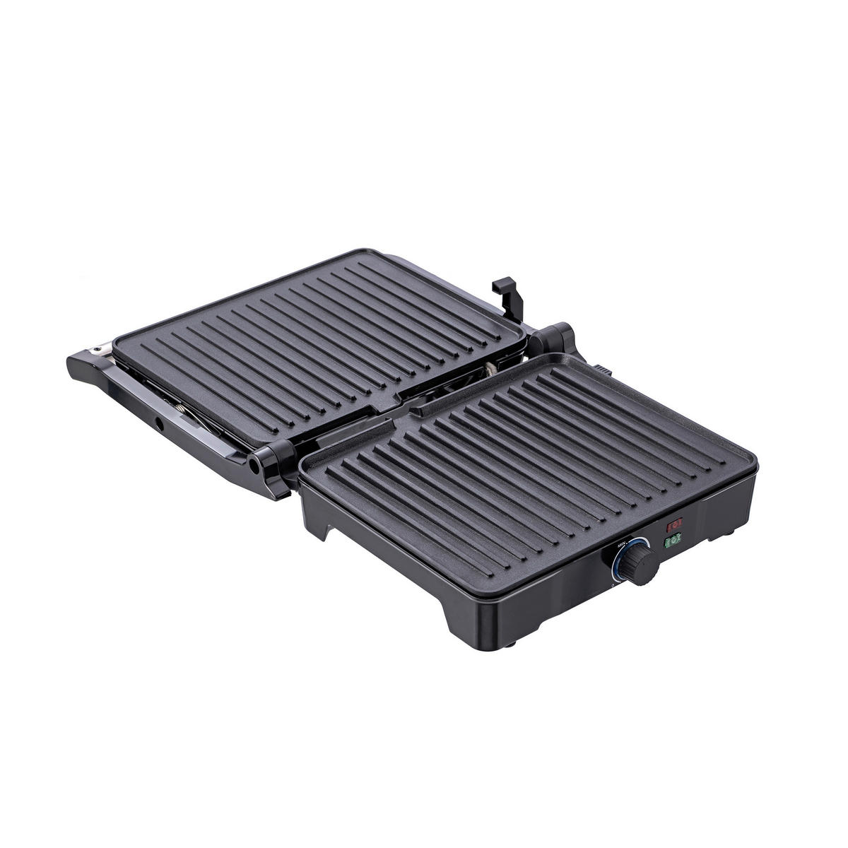 BERGNER Kontaktgrill silber B/H/L: ca. 15x37x38 cm EL BOHIO - schwarz/silber (38,00/15,00/37,00cm) - BERGNER