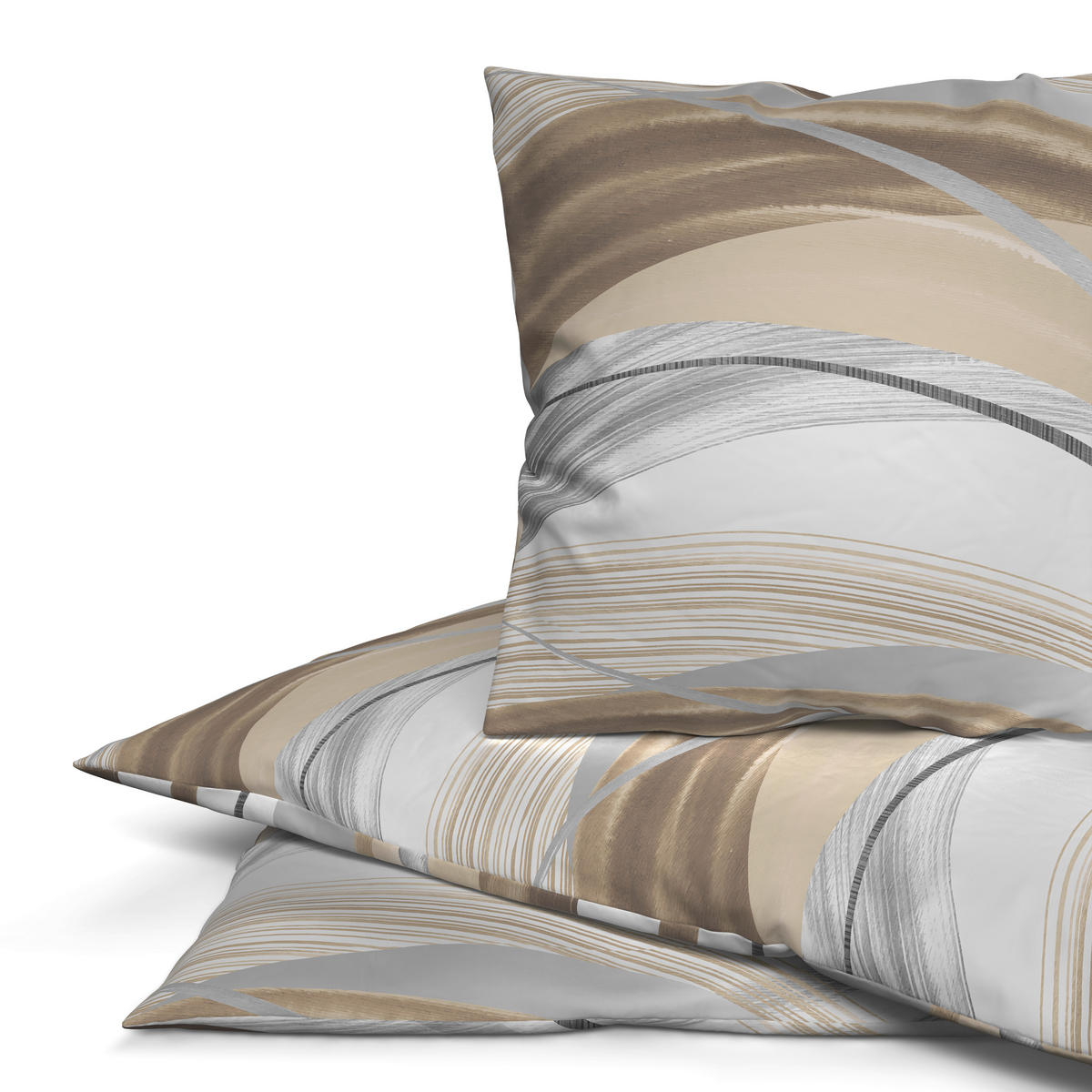 Baumwoll Bettwäsche Renforce Bettwäsche_Renforce_Tova Welle - beige/weiß (135,00/200,00cm) - beau rêve