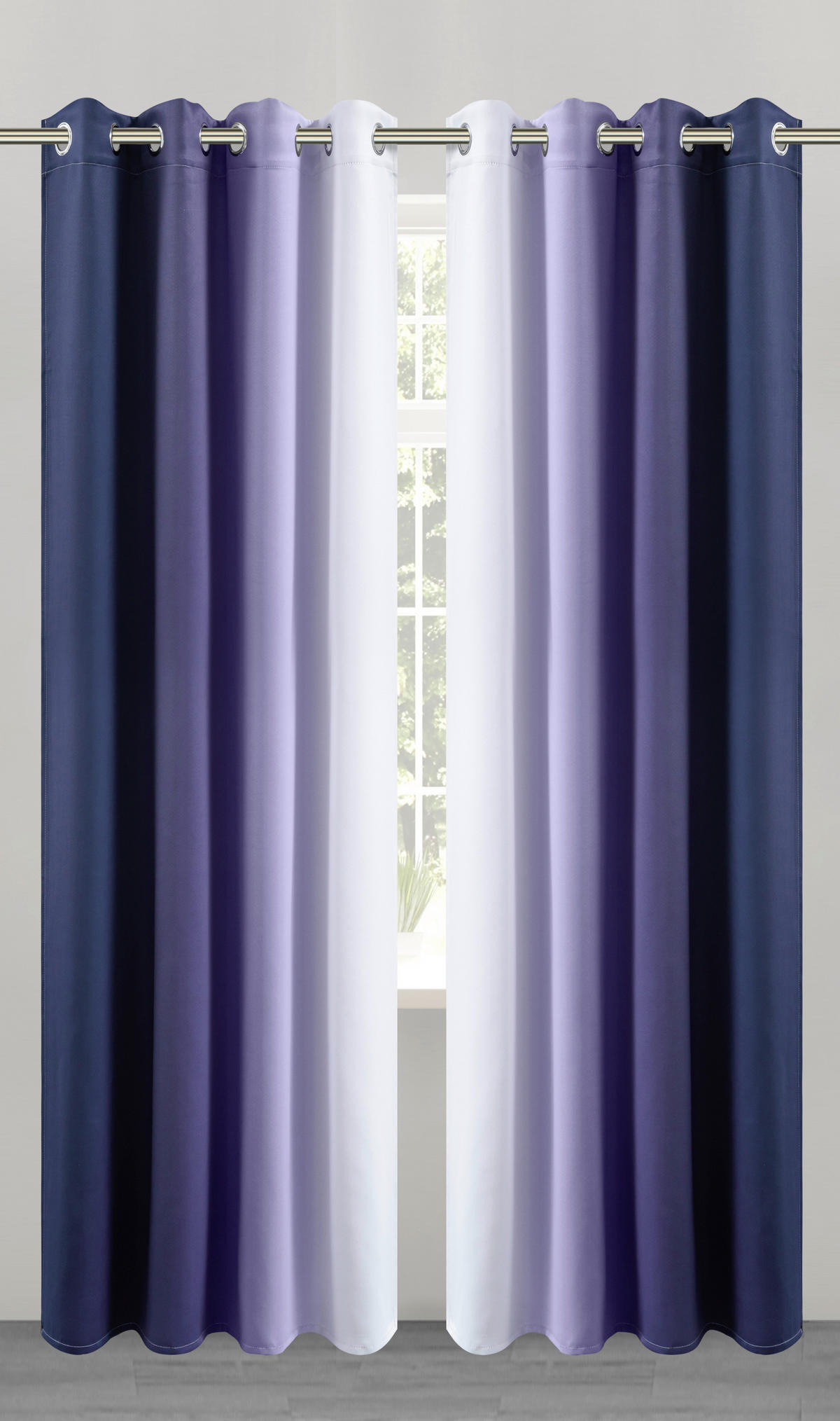 POCOline Verdunklungsvorhang Beverly blau B/L: ca. 135x245 cm Beverly - blau (135,00/245,00cm) - POCOline