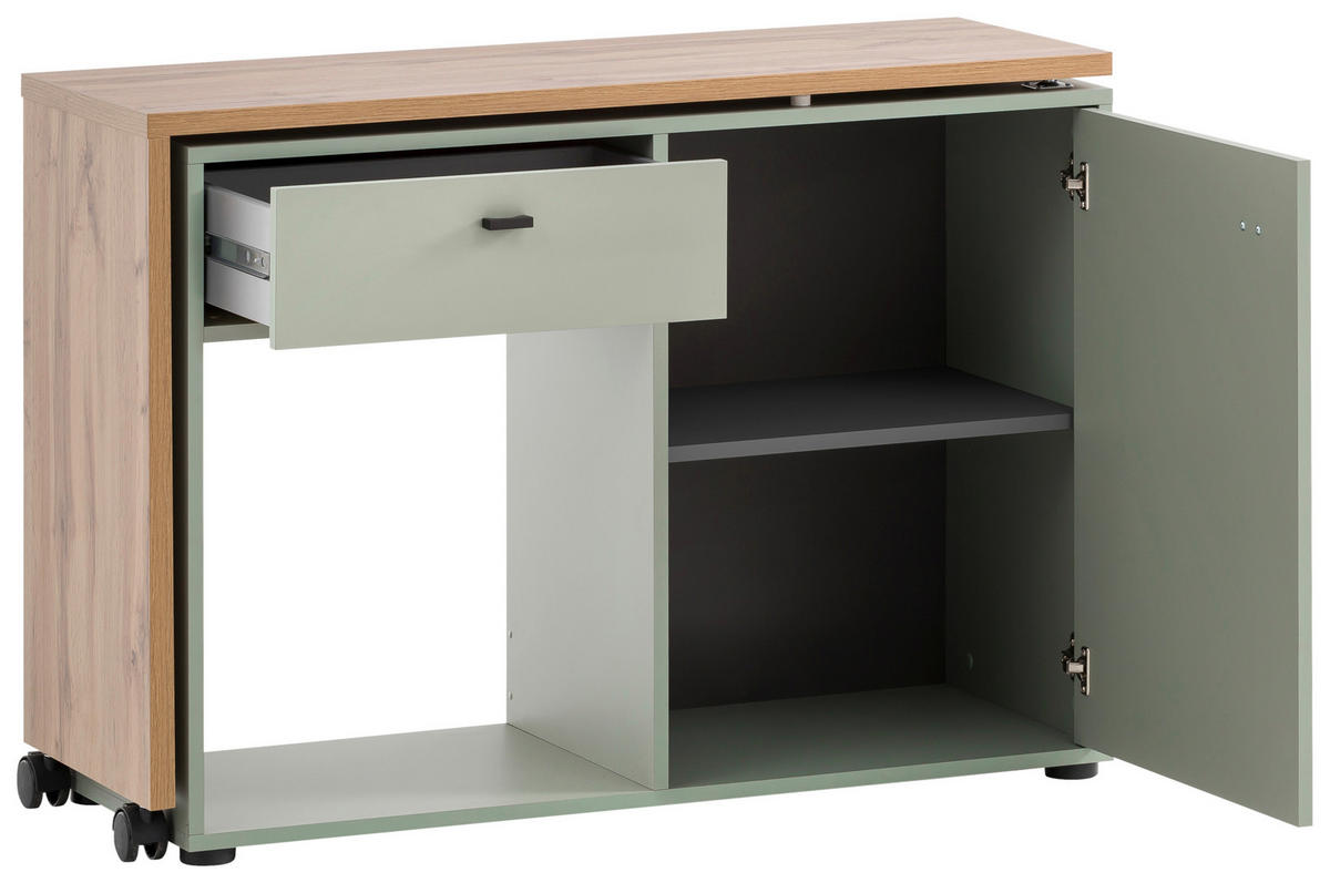 Schreibtisch Tiny working Pistazie Eiche Landhaus Nachbildung B/H/T: ca. 104,6x75,3x39 cm Tiny working - Eiche/Pistazie (104,60/75,30/39,00cm) - Möbelpartner